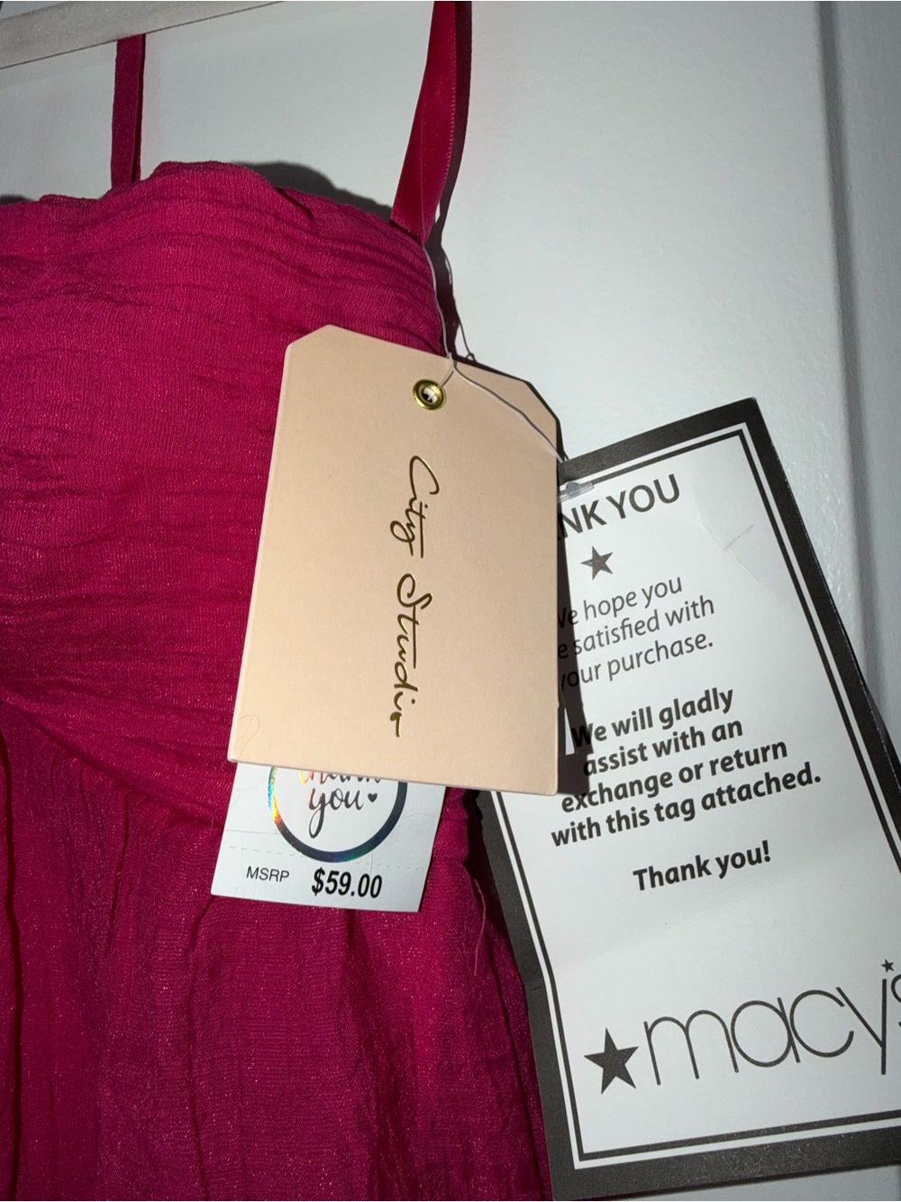City Studio NWT Magenta Floral Tiered Mini Dress | Size Small - Picture 5 of 8